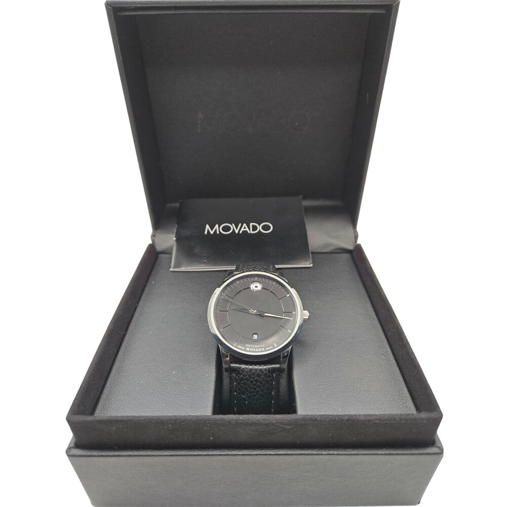 Movado 1881 Automatic Men's Watch 49.1.14.1290 Luxury Exhibition Caseback Box - Picture 11 of 13